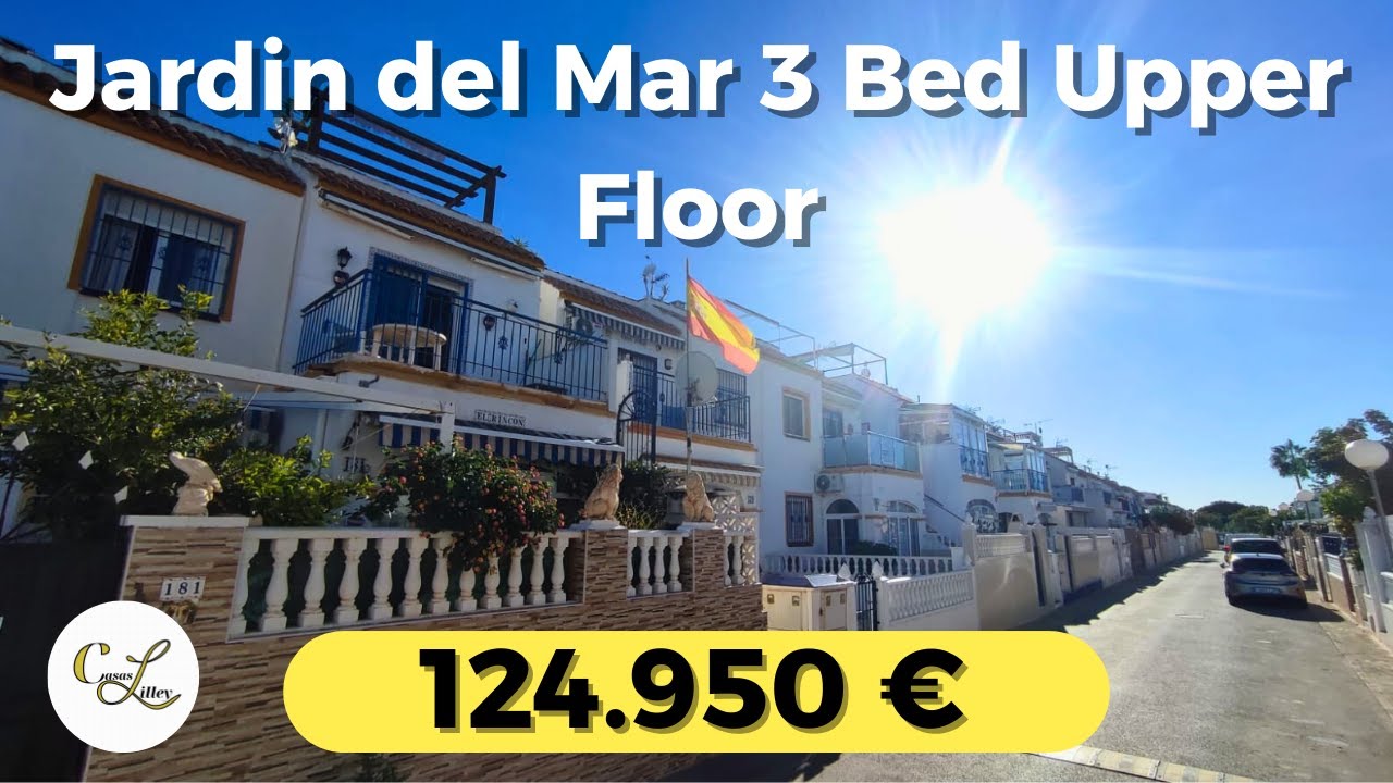 Reserved€124,950 Jardin del Mar Torrevieja | 3 Bed Upper Floor Apartment with Roof Garden