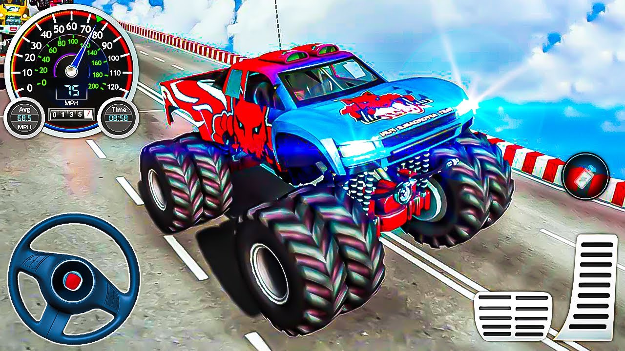 Monster Truck Stunt Racing 2024 - Mega Ramp Car Stunt Master Simulator - Android Gameplay #2