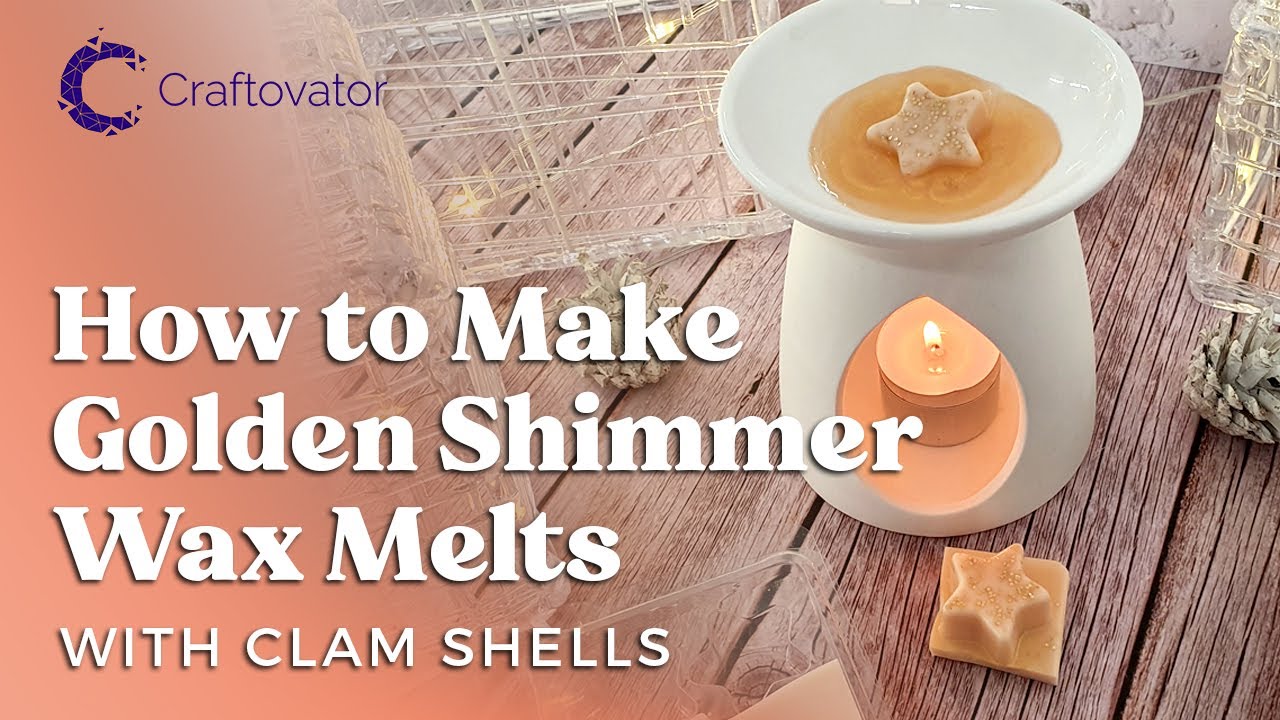 Christmas Golden Shimmer Wax Melts with Glitter and Mica