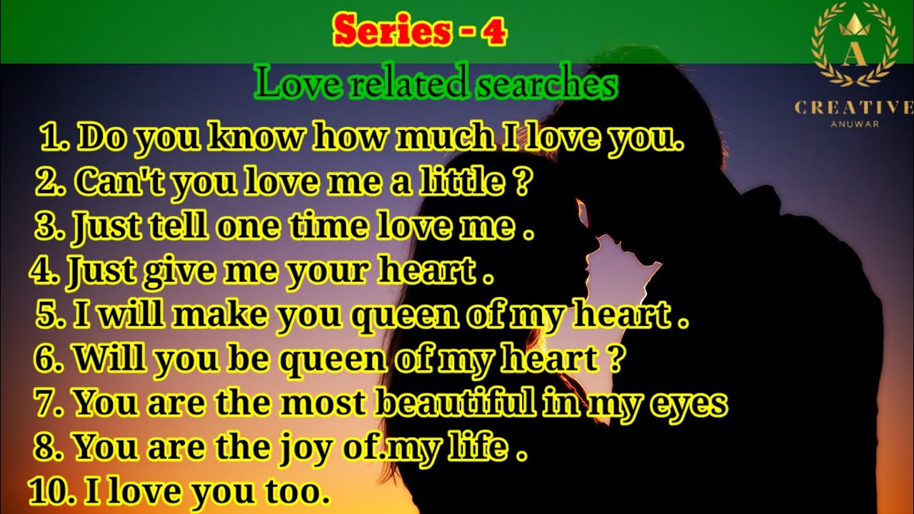Series -4 Love Related sweet Spoken English Sentences By Creative Anuwar  #technicalsabbir #study