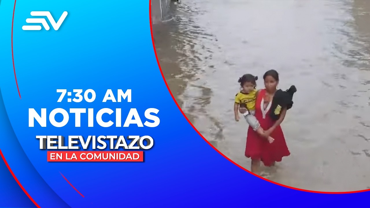 Milagro en alerta roja: El 90 % del cantón está inundado tras últimas lluvias| Televistazo| Ecuavisa
