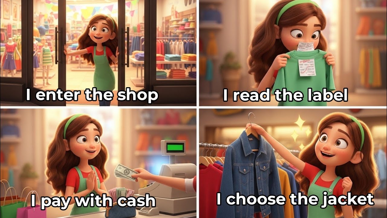 🛒 Learn English While Shopping | 40 Simple Sentences for Beginners | English With Zoya