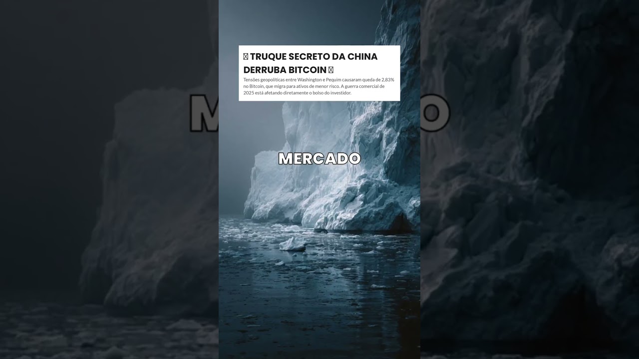 🚨 TRUQUE SECRETO DA CHINA DERRUBA BITCOIN 📉