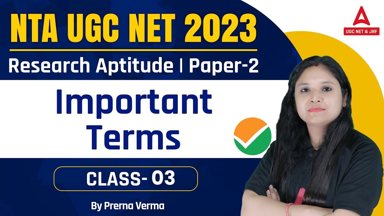 UGC N ET I Research Aptitude  Paper 1 I Important Terms I By Prerna Mam