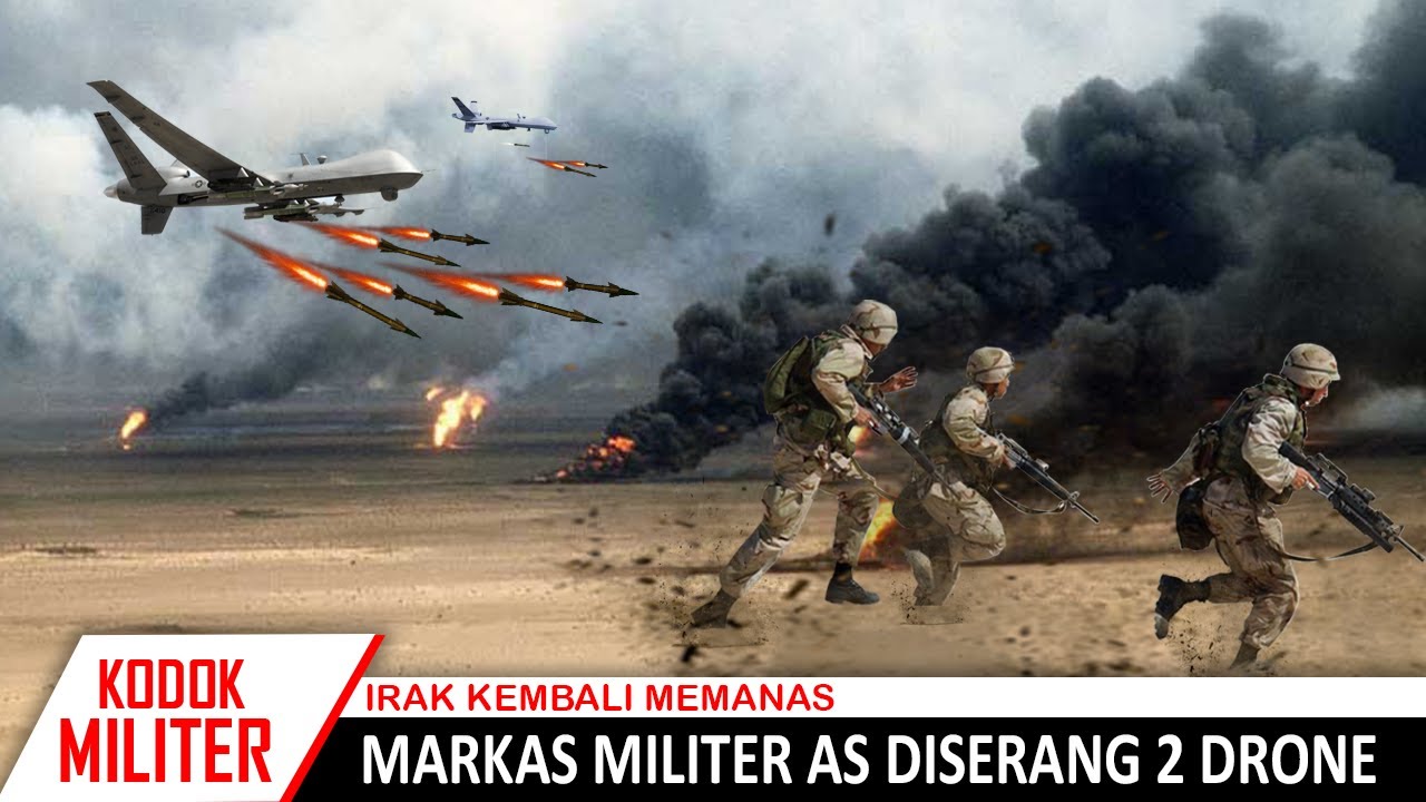 MARKAS MILITER AS DISERANG 2 DRONE SAAT HAUL JENDERAL IRAN DI IRAK