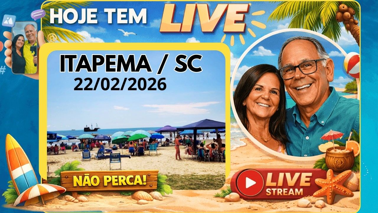 ITAPEMA / SC = VEM CURTIR O DOMINGO COMIGO . FINALNIZINHO DAS  FÉRIAS   22/02/2026  = 9:30 HR