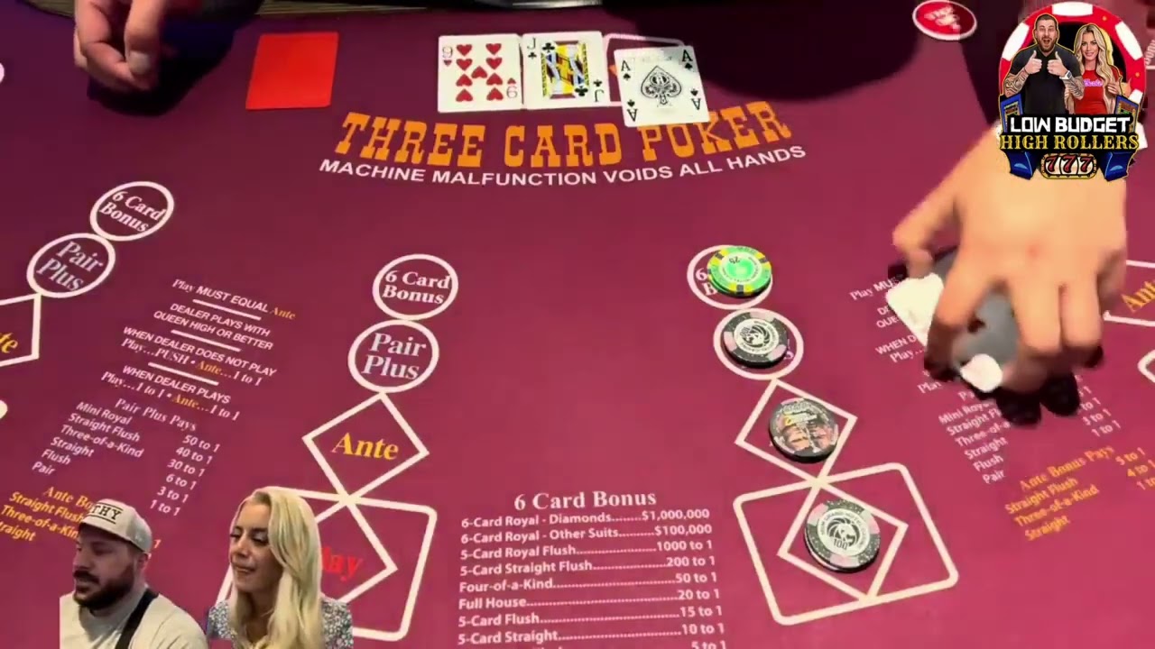 TRIPS ON 3 CARD POKER! INSANE! 