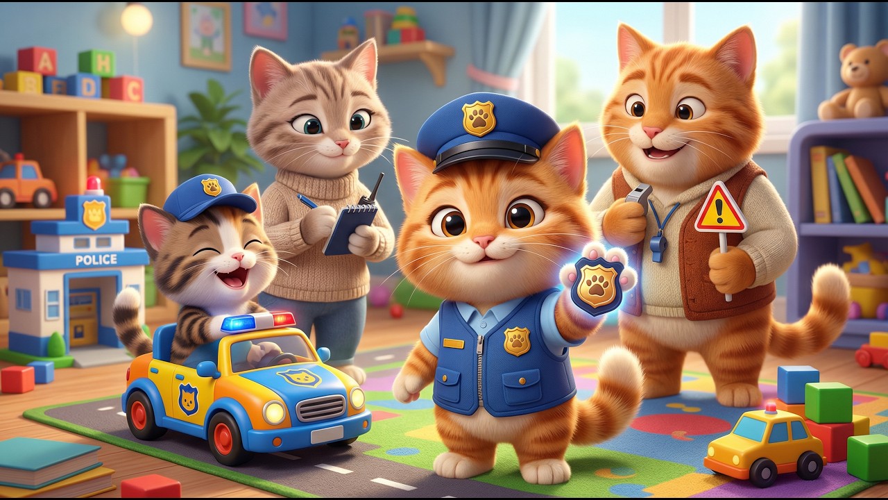 Kitten Built a Can Toy Police Game Rescue Car &mdash; They Laughed, Then Regretted It 😱 | Cat AI Story