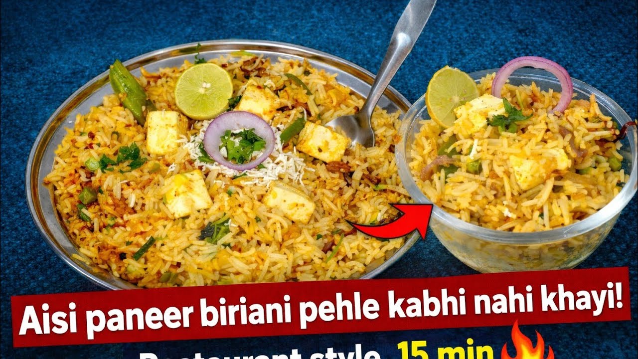 “Aisi Paneer Biryani Pehle Kabhi Nahi Khayi | Restaurant Style, 15 Min!”#viral