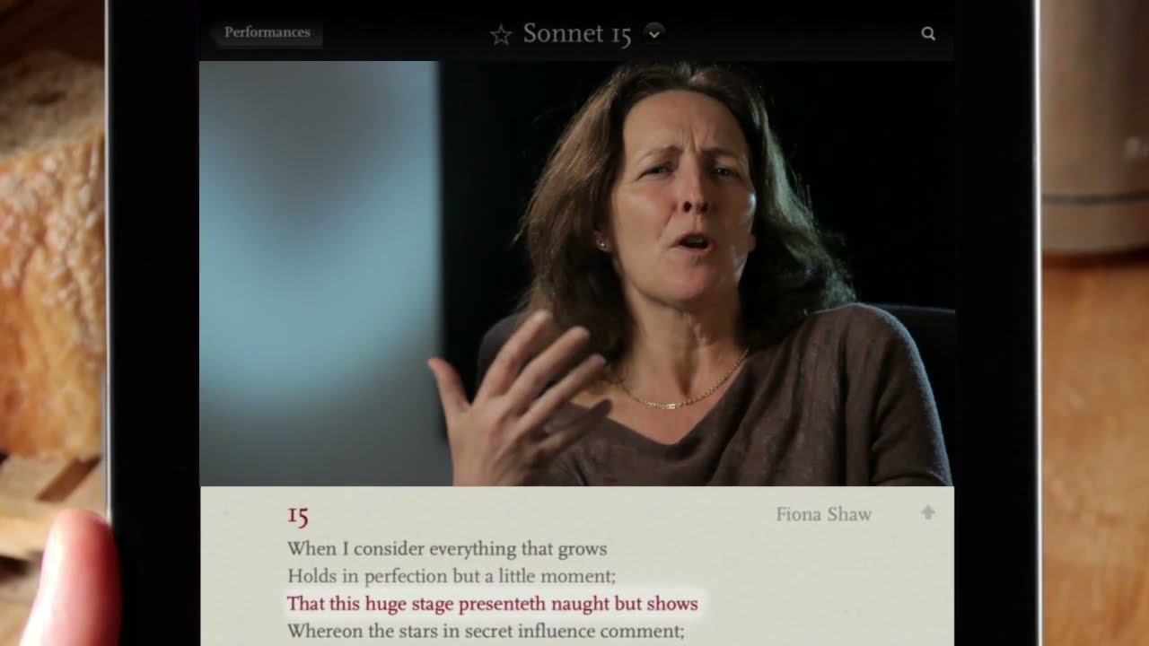 Sonnet 15 by William Shakespeare (read by Fiona Shaw)