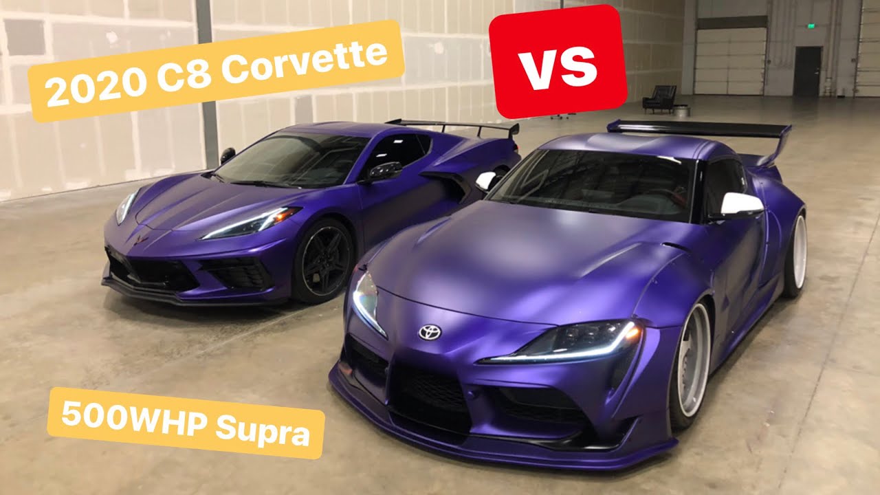 Racing my C8 Corvette vs my Supra