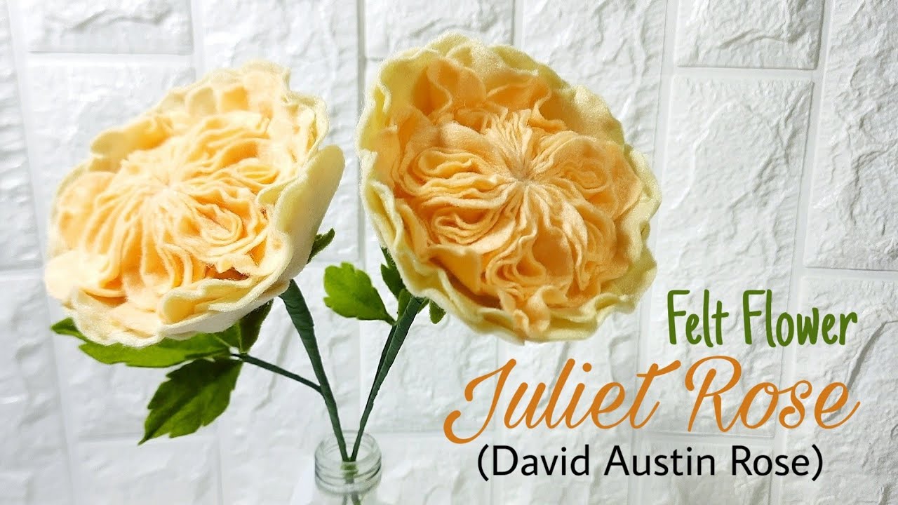 Bunga Mawar dari Kain Flanel || Felt Flower David Austin Rose | Juliet Rose Tutorial