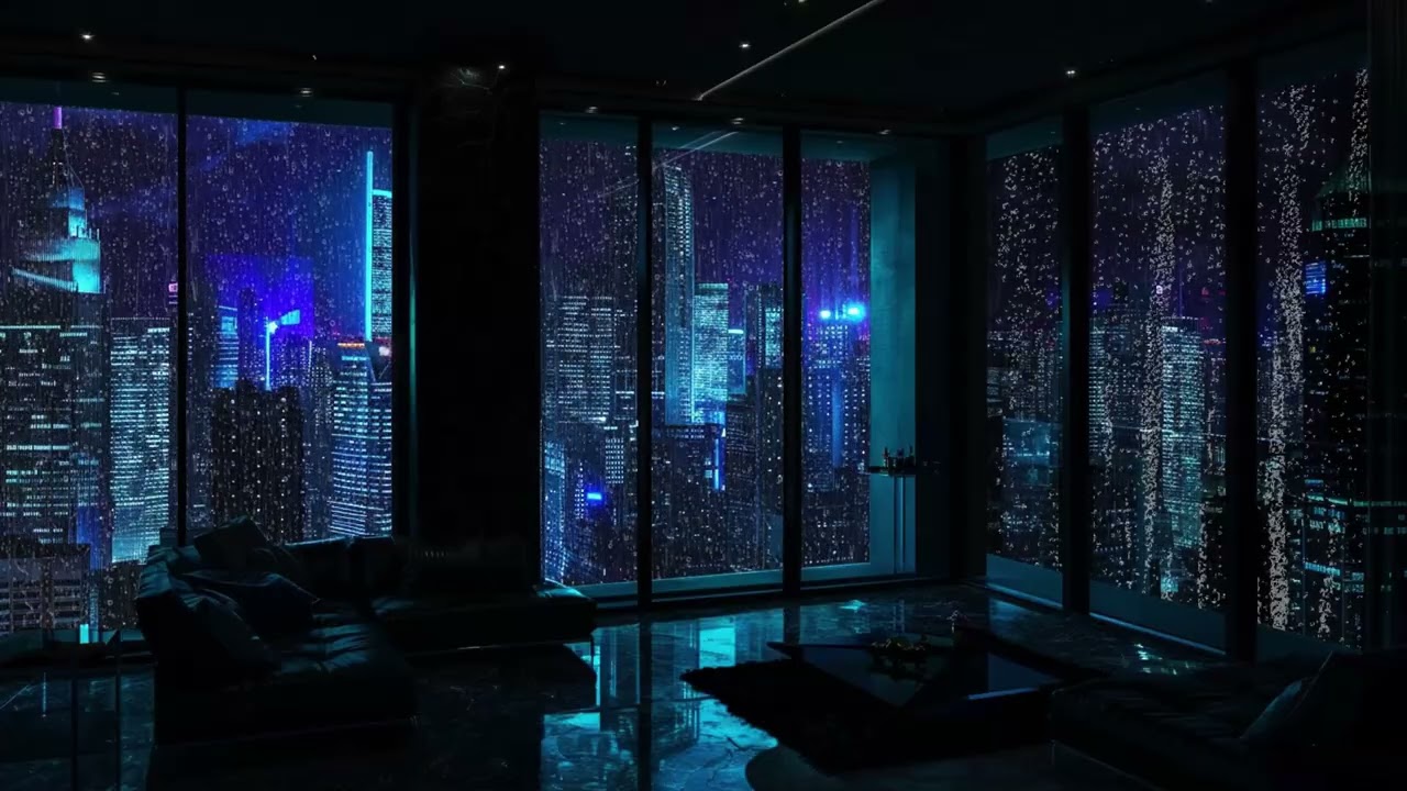 Soothing Rainy Darkness Ambience | Stress Free Sleep Therapy for Inner Peace