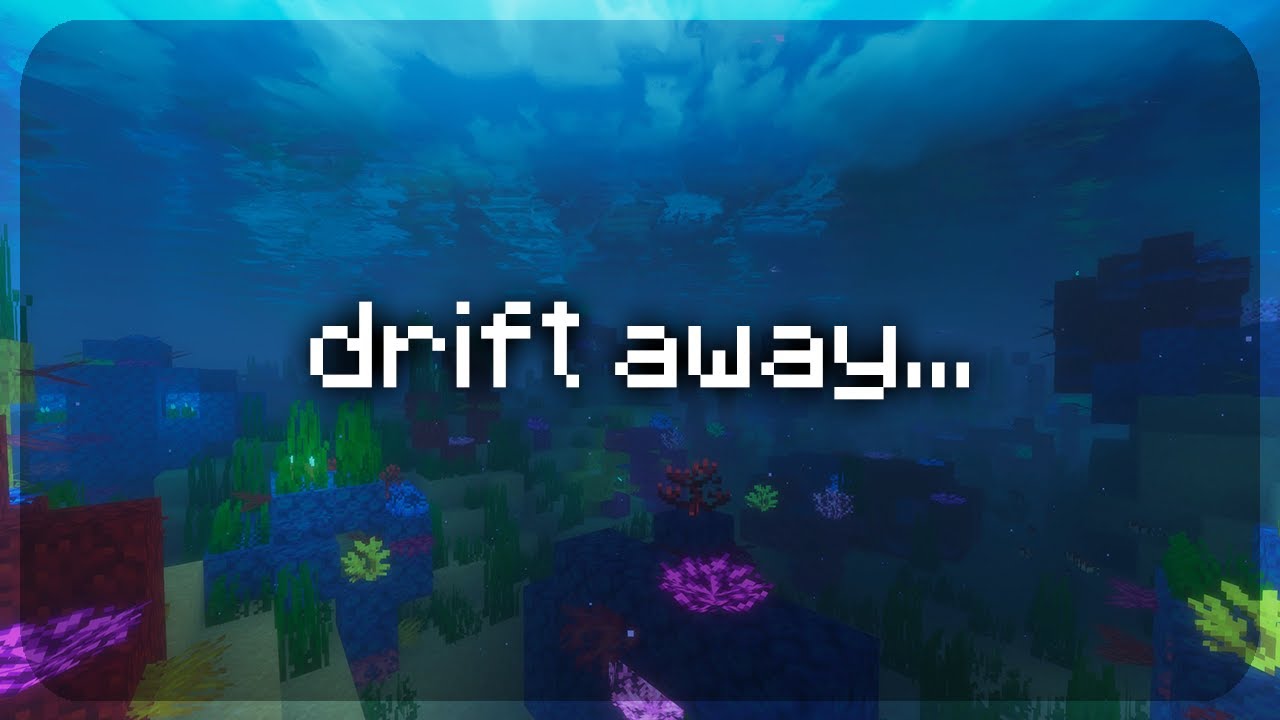 Drift Away...😴 (Minecraft Cozy Ocean Underwater Vibes Study and Sleep ambience & C418 music)