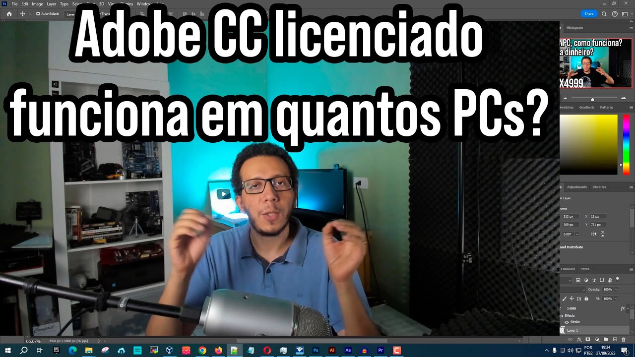 Em quantos computadores posso usar o Adobe Creative Cloud original licenciado