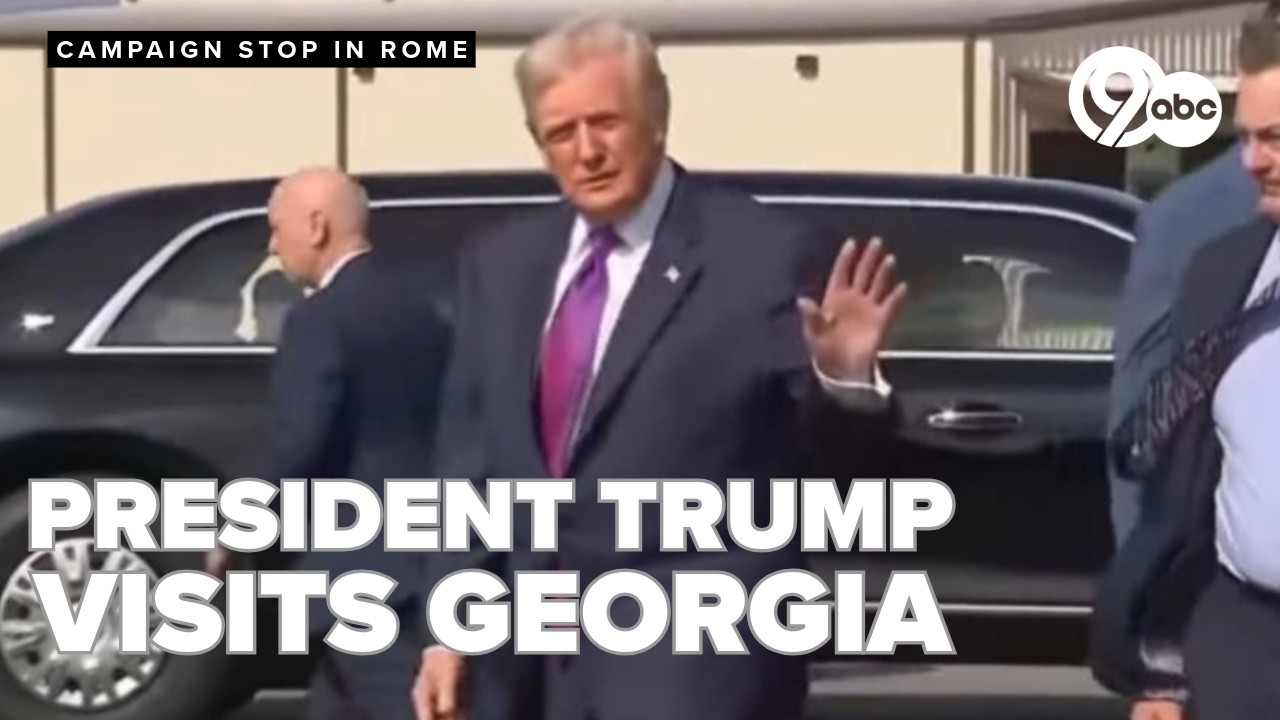 While in Georgia Trump touts tariffs, denies inflation, repeats 2020 fraud claims