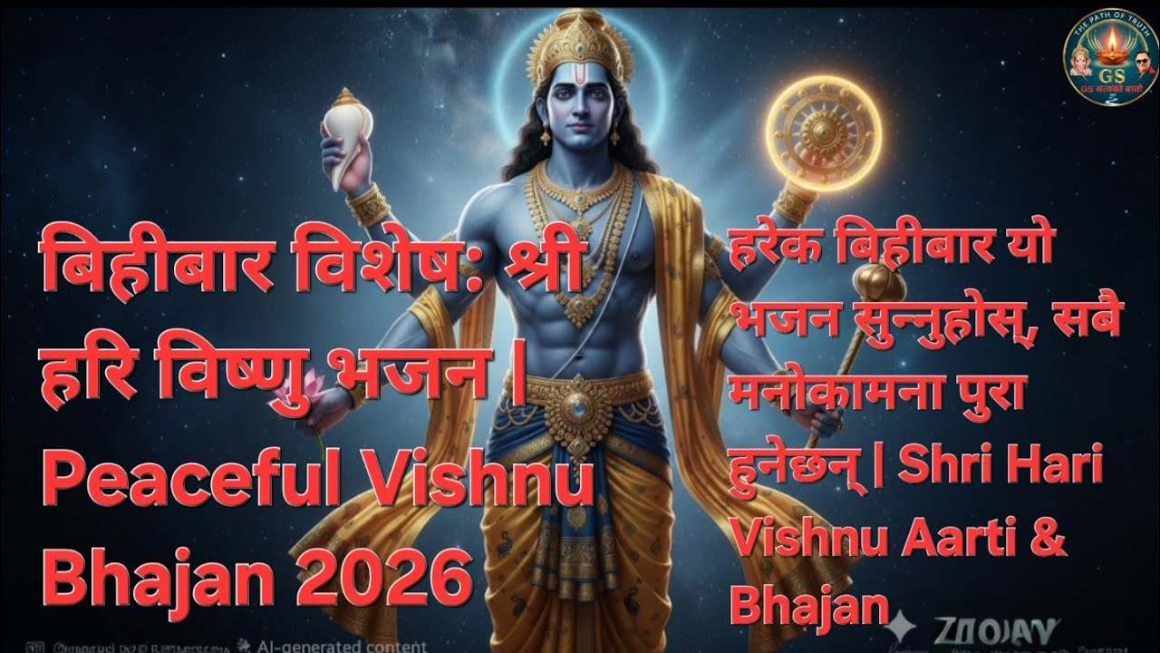  हरेक बिहीबार यो भजन सुन्नुहोस्, सबै मनोकामना पुरा हुनेछन् | Shri Hari Vishnu Aarti & Bhajan