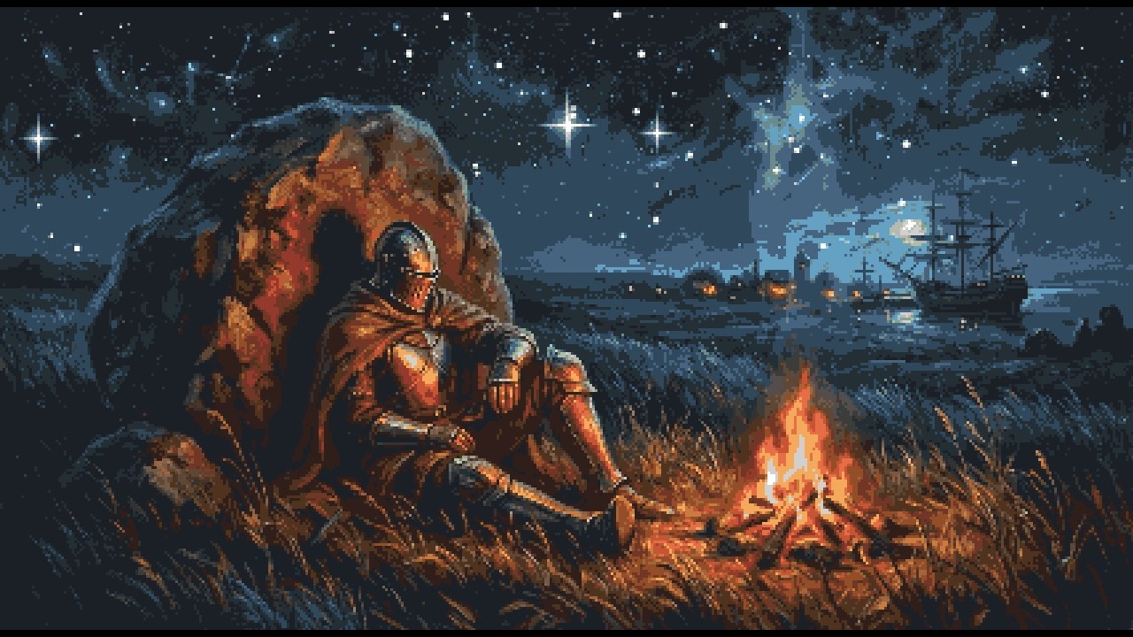 Restful campfire | Knight under the stars | LO-FI fantasy beats