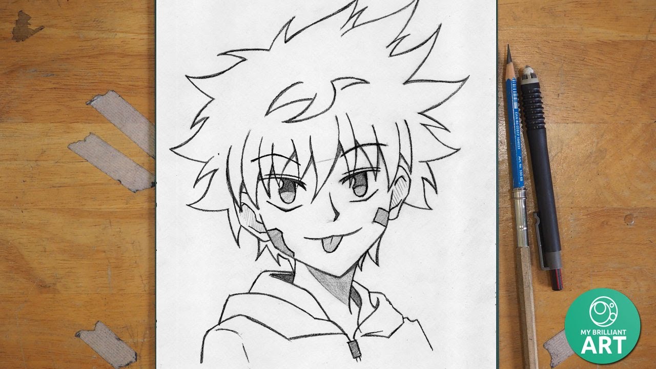 How to Draw Killua Zoldyck – Step by Step | Hunter x Hunter Art Tutorial