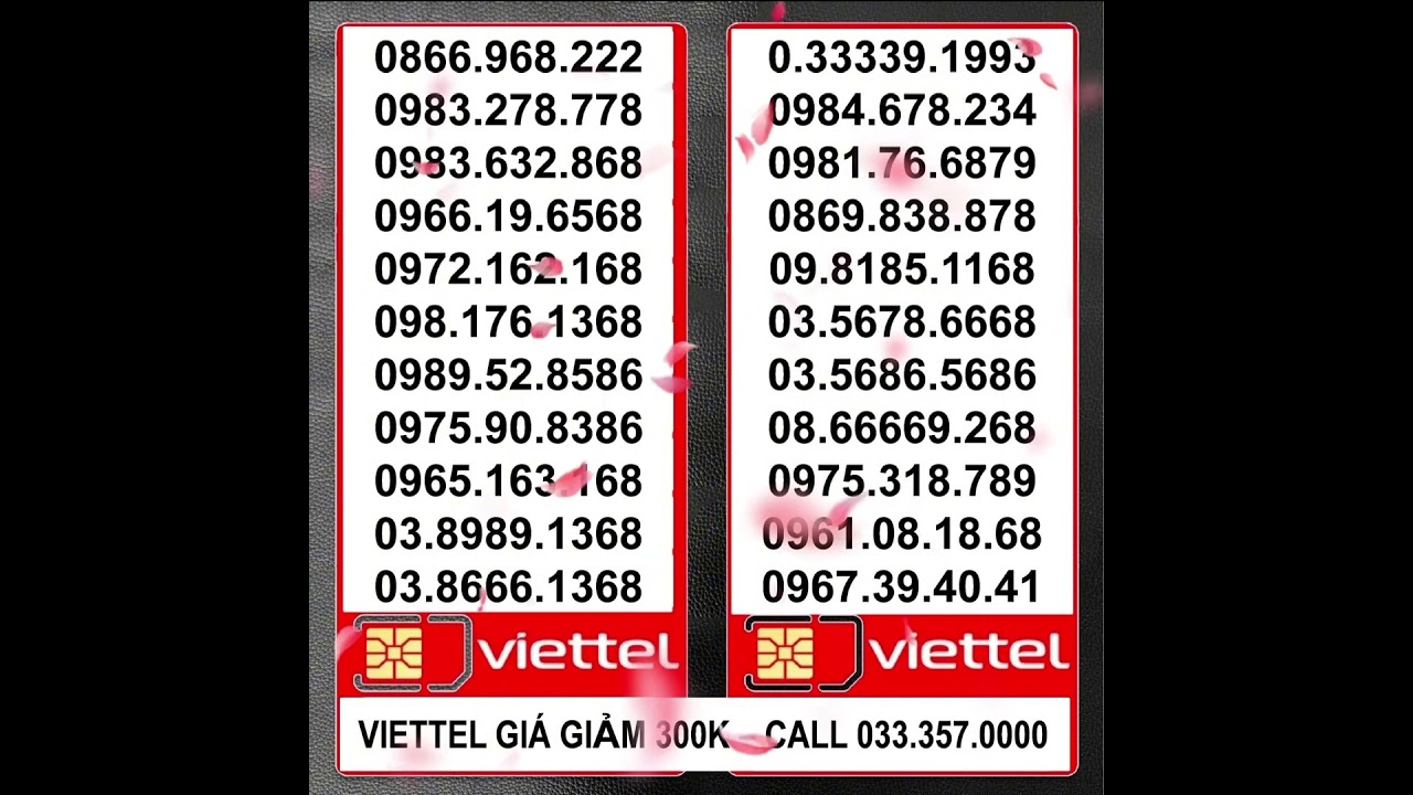 Thanh l&yacute; sim số đẹp viettel gi&aacute; rẻ #simsodep #simgiare #simsodepviettel #simviettelgiare
