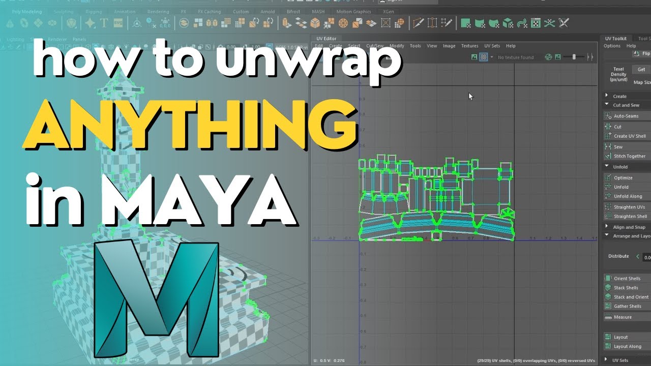 Easiest way to UNWRAP Anything in MAYA | Unwrapping in MAYA in Hindi