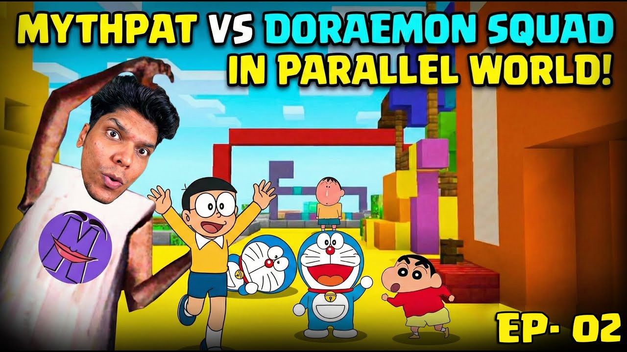 😱 @Mythpat become Granny with Doraemon & His Friends I granny vs doraemon I  doraemon granny