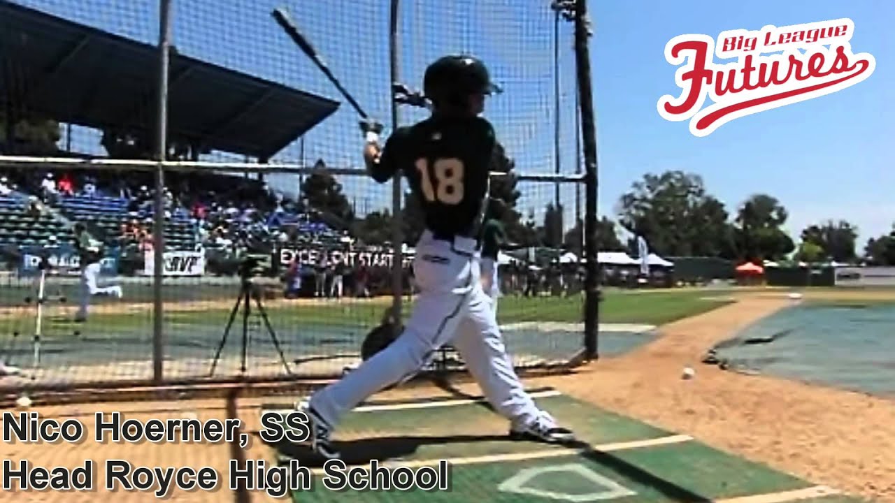 NICO HOERNER, SS, HEAD ROYCE HIGH SCHOOL CLASS OF 2015, SWING MECHANICS AT  200 FPS