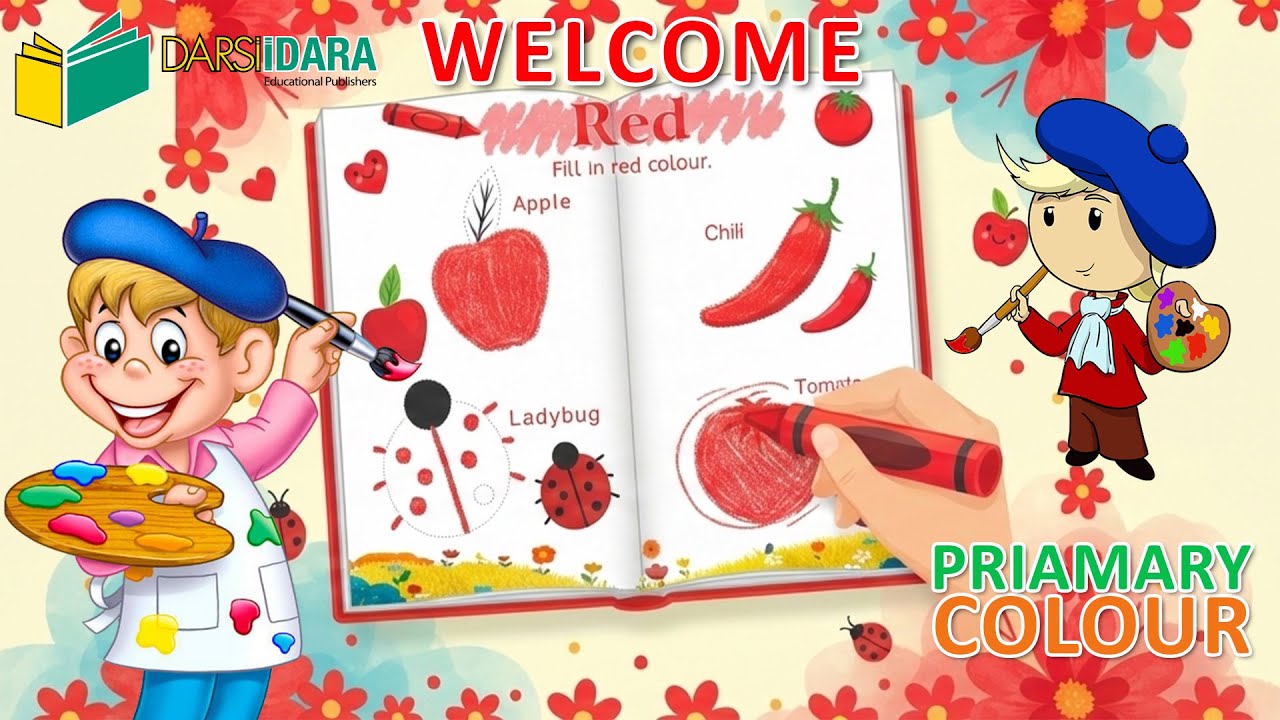 Little Artists| Introducing Colors| Primary Color| Red @darsiidaraeducational  #colors #red