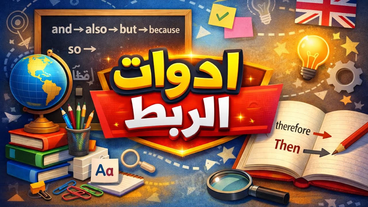 انجليزي ثالث متوسط / اليونت الخامس / موضوع ادوات الربط.