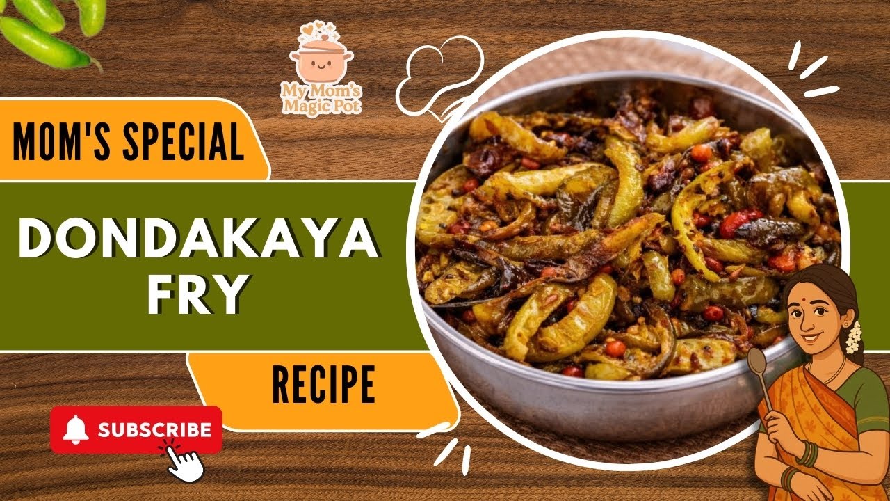 దొండకాయ వేపుడు 😋 | Dondakaya Fry Telugu Style | Easy Recipe | My Mom's Magic Pot