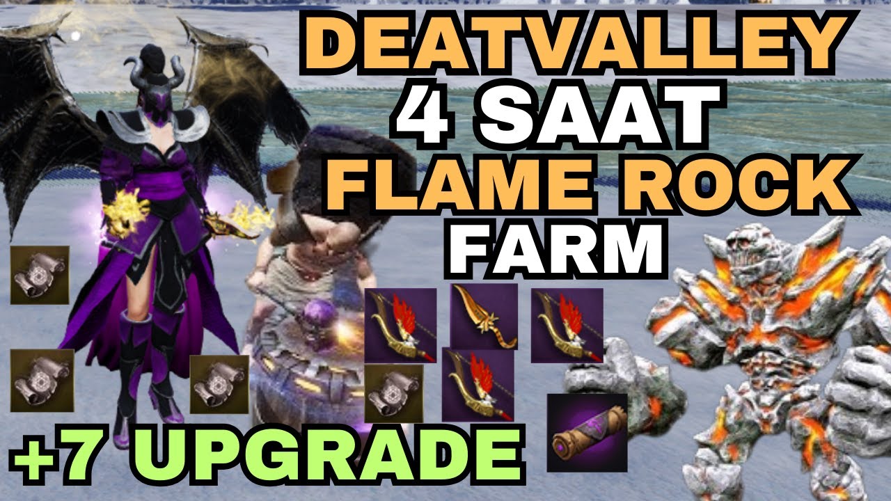 DEATVALLEY 4 SAAT FLAME ROCK FARM ( DROBLAR YAĞMUR ) +7 UPGRADE DENEMESİ  RİSE ONLİNE