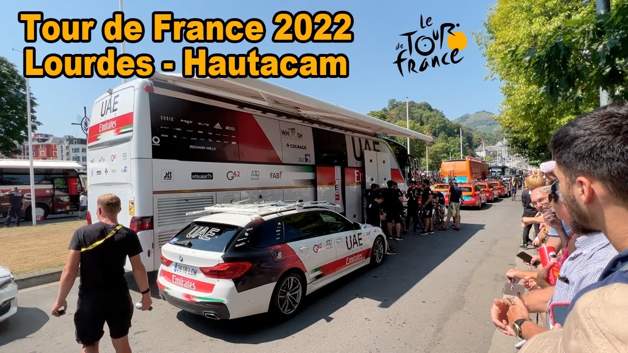 TOUR DE FRANCE 2022 🇫🇷  ETAPA 18 LOURDES - HAUTACAM 🏔️ LA SALIDA DE UNA ETAPA DEL TOUR 🚴🏻