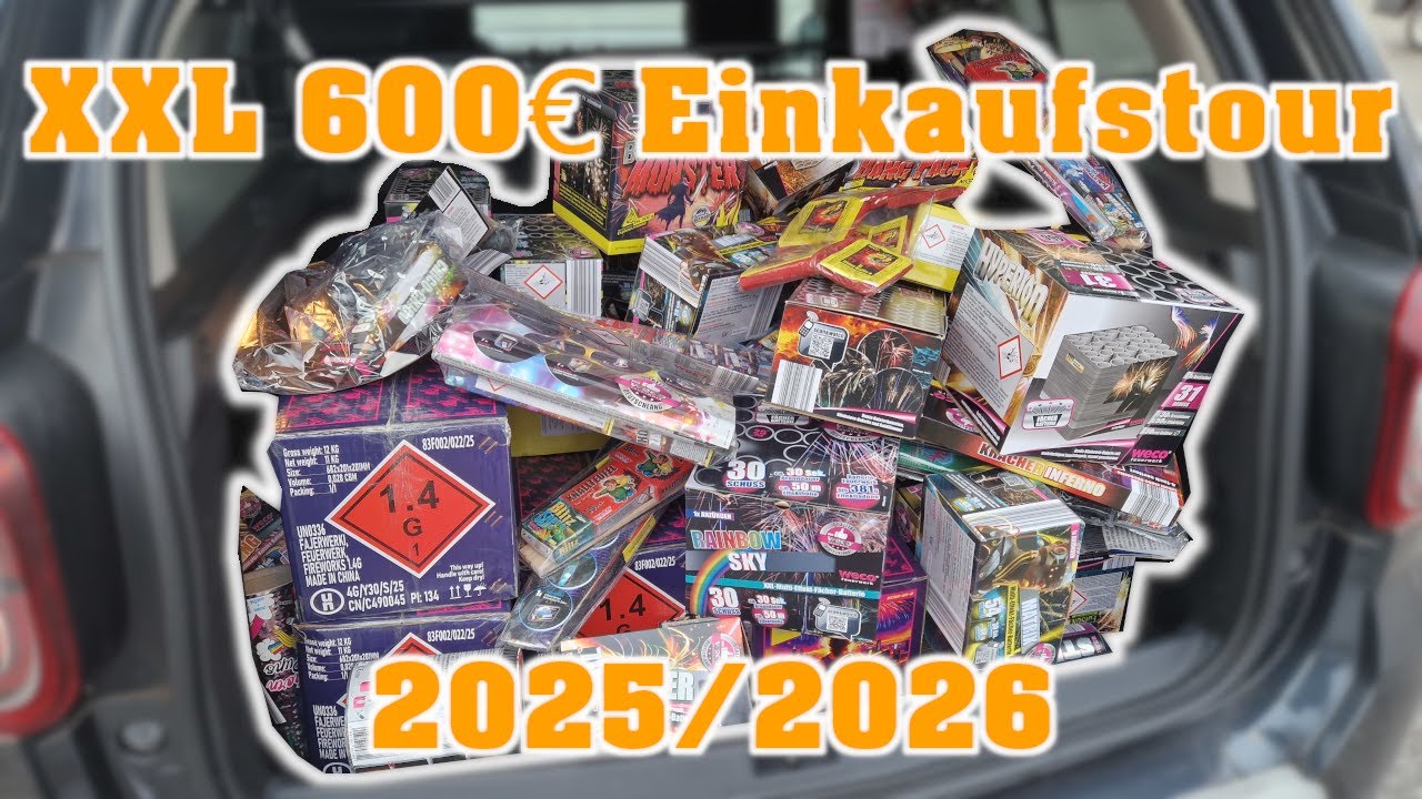 XXL 600€ Feuerwerk Einkaufstour 2025/2026 | Pyro clash🎆