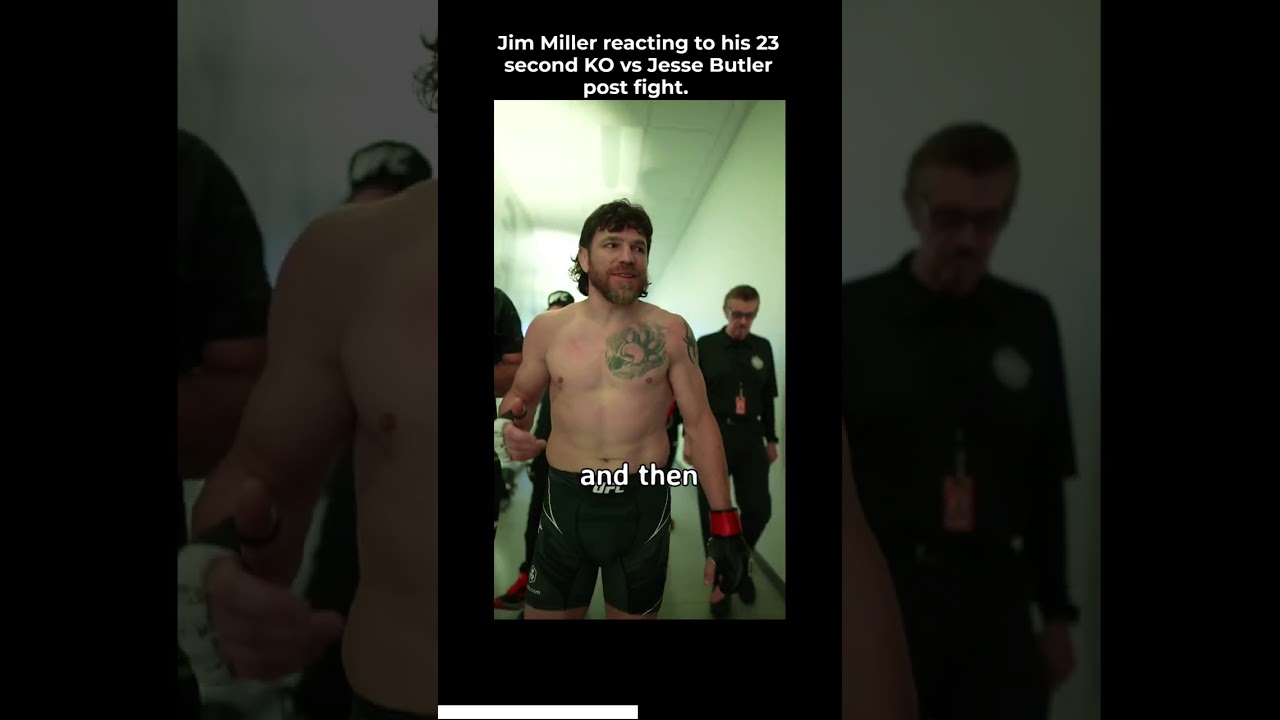 Jim Miller post fight interview 23 second Knockout victory over Jesse Butler at UFC Vegas 74.  UFC