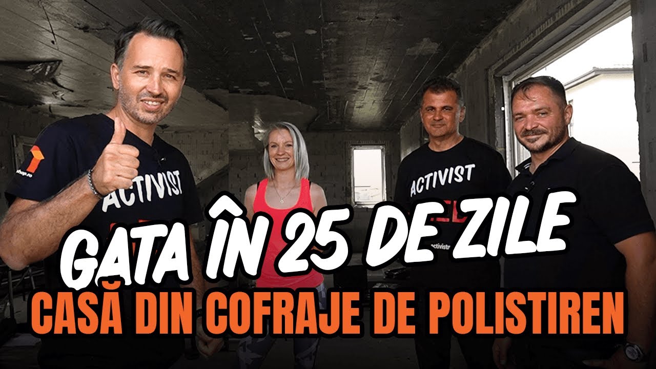 Casa pasiva din cofraje de polistiren expandat, GATA in doar 25 de zile! Sistem ICF
