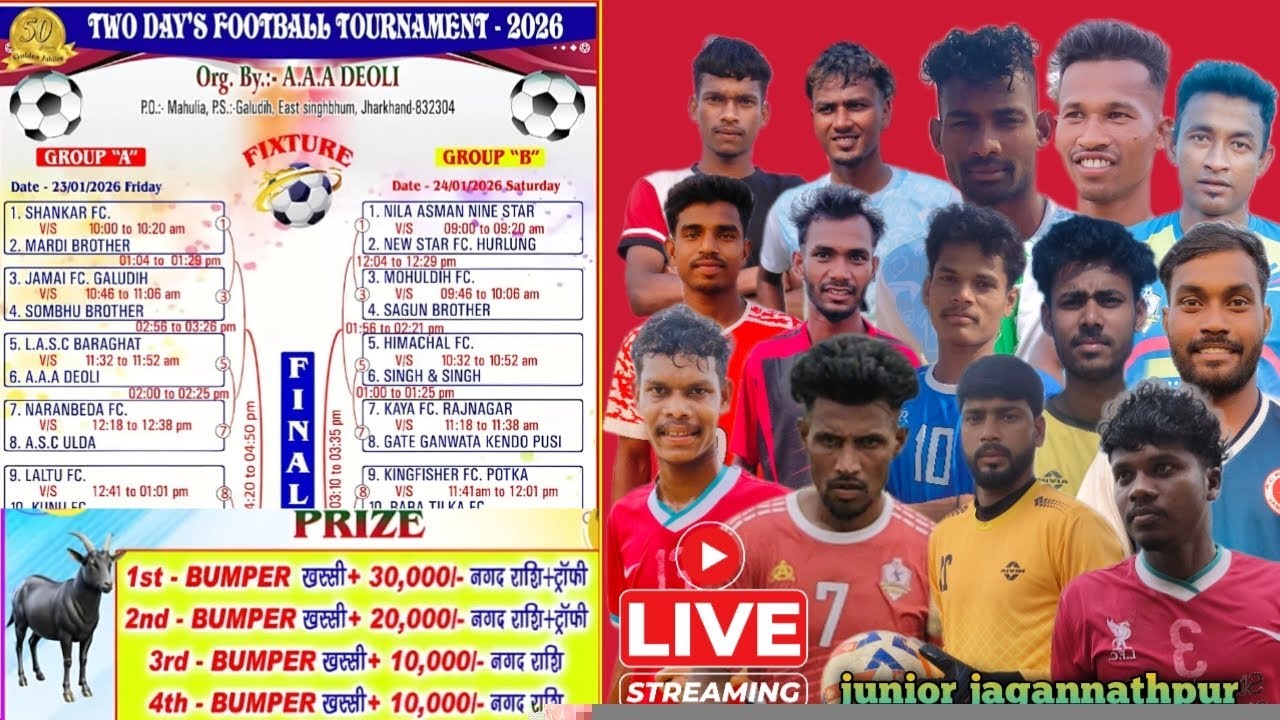 AAA.DEOLI GALUDI FOOTBALL 🏟️TURNAMENT 23/1/2026