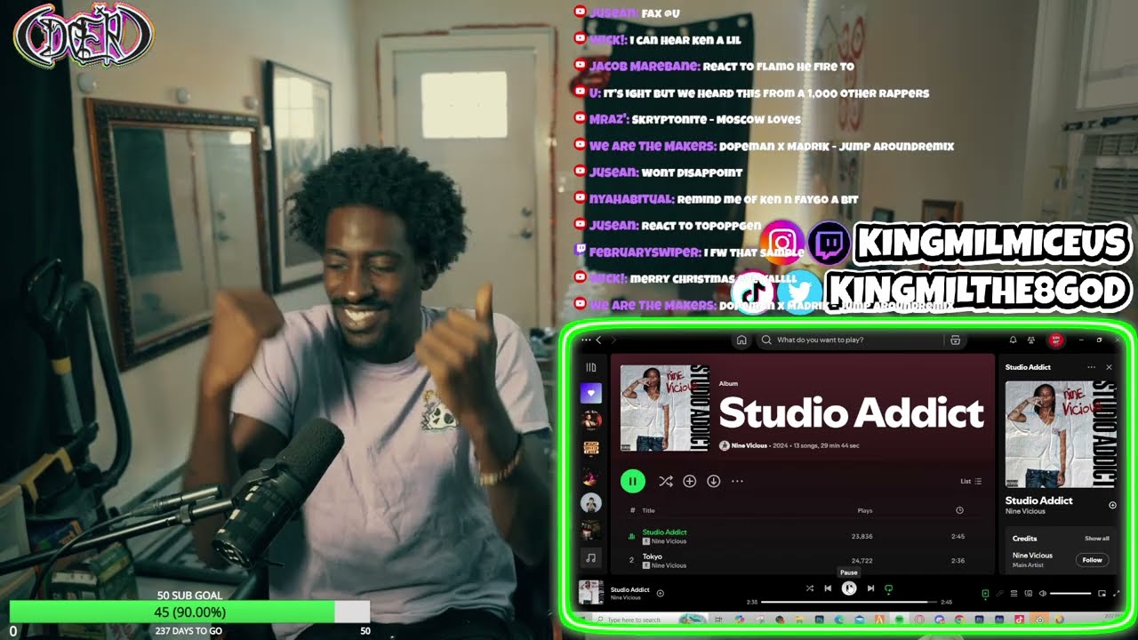 First Time Listening to NINE VICIOUS (Studio Addict - Full Album)