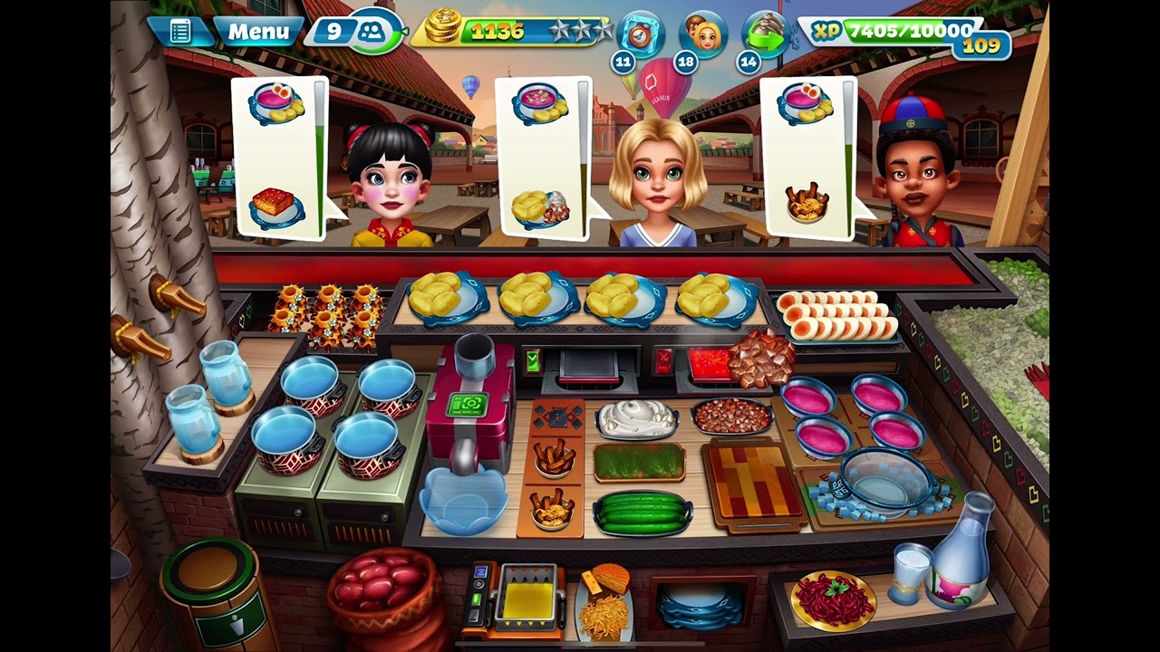 Cooking Fever Vilnius Manor 🥔💖 3 Level 40 3 Stars ⭐️Full Game Play Best Mobile Cooking Game 2026
