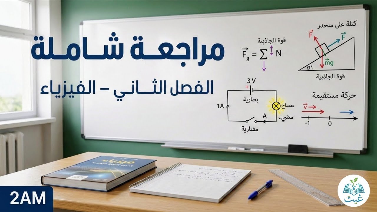 📚مراجعة في مادة الفيزياء الفصل الثاني للسنة الثانية متوسط من خلال حل موضوع إختبار🌦