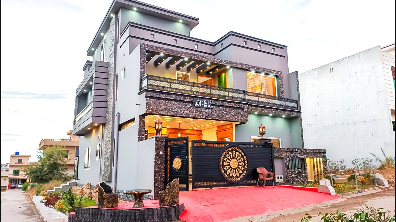 7 Marla House Design In Pakistan|7 Marla Most Beautiful Double Story Corner House For Sale In JG ISL
