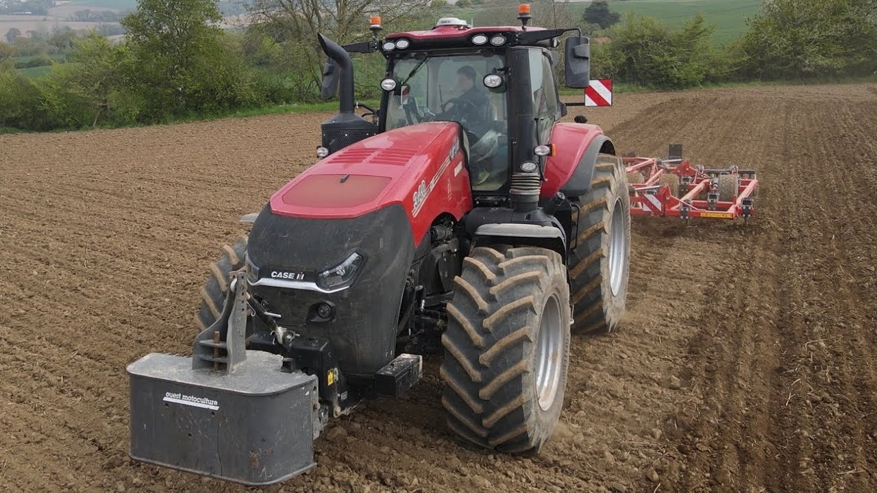 🇫🇷New Case Magnum 340 AFS & Optum 300 😏aux semis de maïs (22)🌽