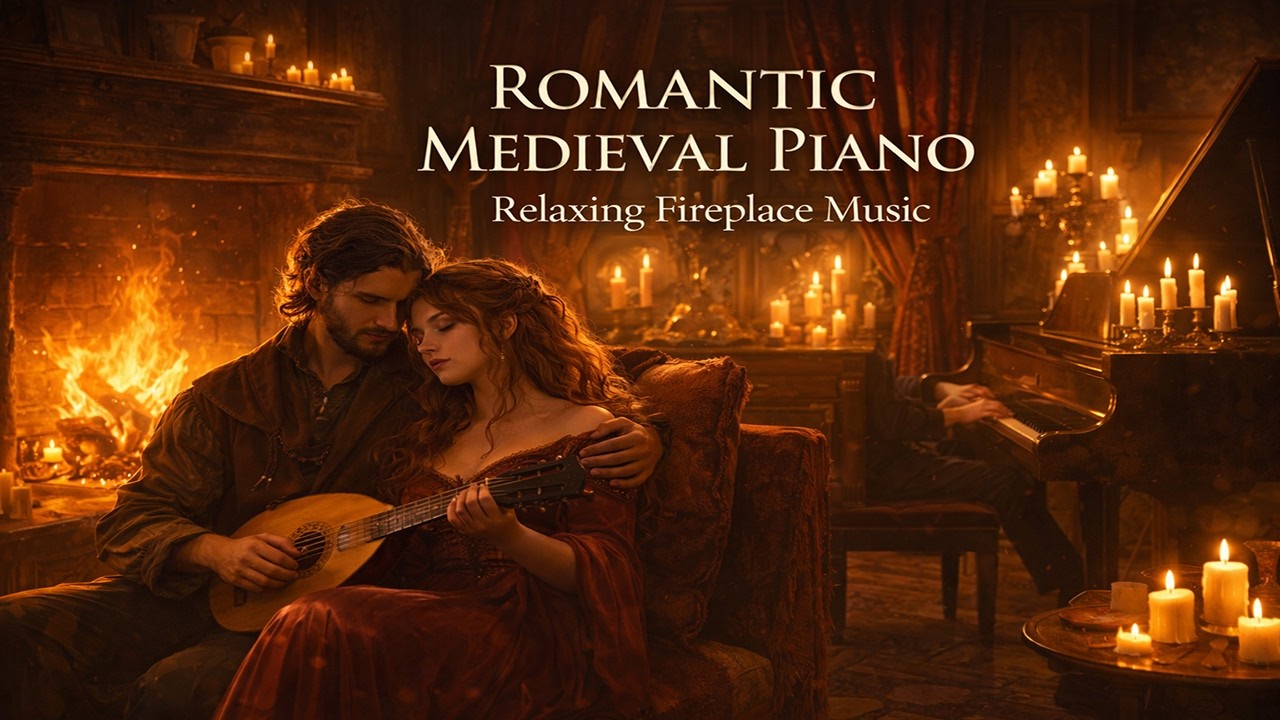 Winter Piano Music ❄️ | Cozy Romantic Medieval Instrumental for Sleep & Relax (1 Hour)