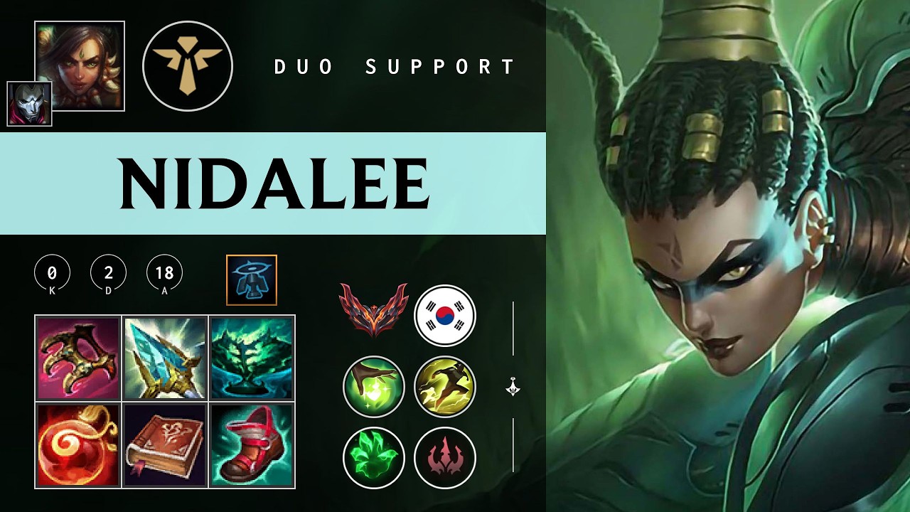 Nidalee Support vs Nautilus - KR Grandmaster Patch 26.04