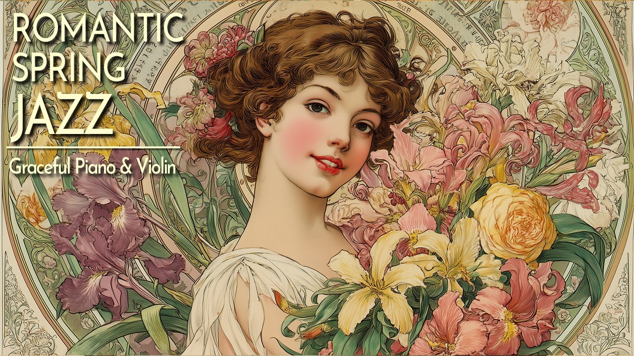 Spring Floral Waltz 🌸 Elegant Salon Jazz | Romantic Violin & Grand Piano for Relaxing