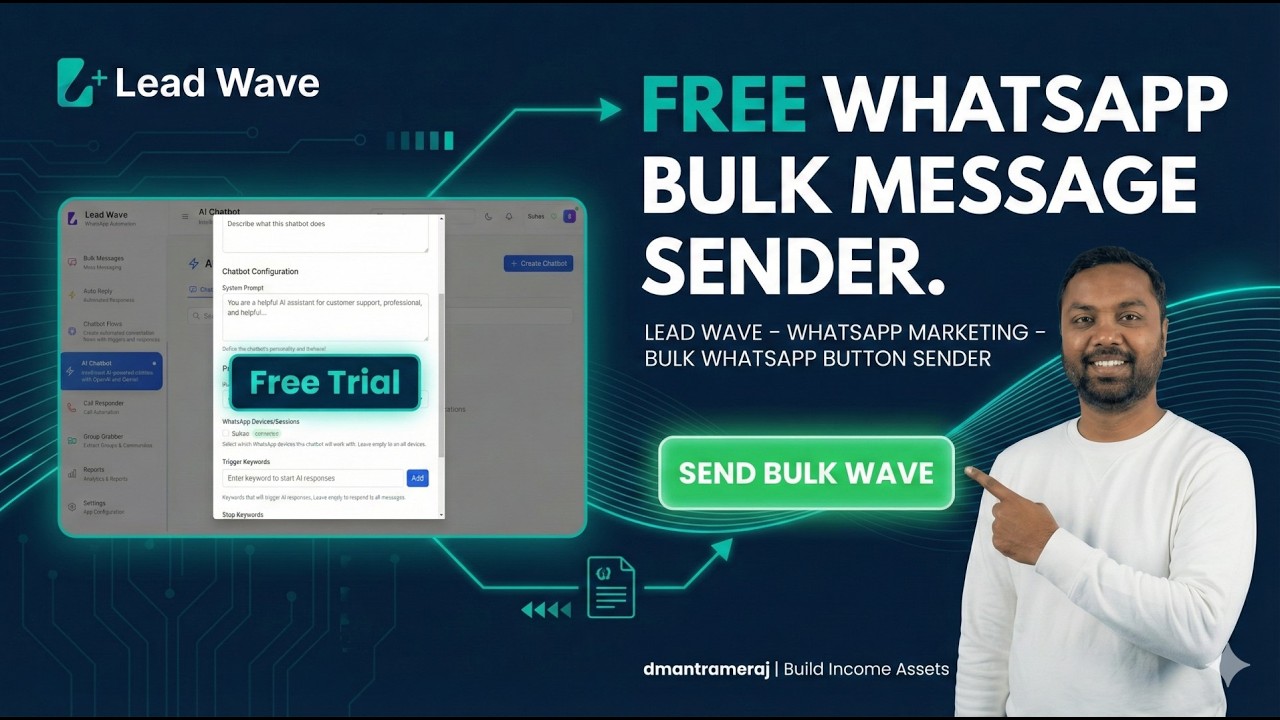 Free whatsapp bulk message sender | Lead Wave - Whatsapp Marketing - Bulk Whatsapp Button Sender