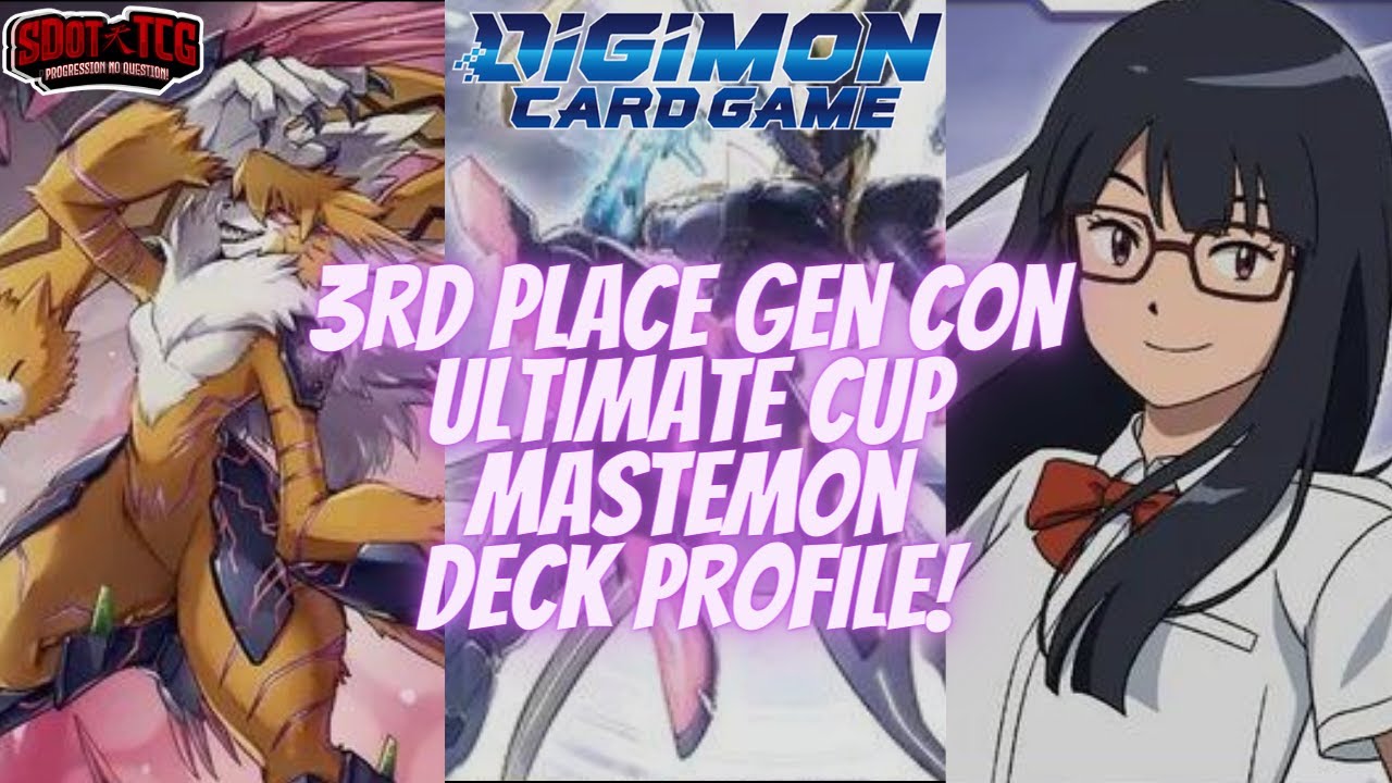 3rd Place Gen Con Ultimate Cup Mastemon Deck Profile | Digimon TCG BT9