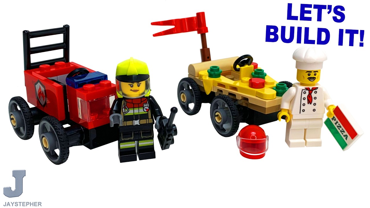 LEGO City 2025 Pizza kontra w&oacute;z strażacki &ndash; zestaw samochod&oacute;w wyścigowych 60458 &ndash; rozpakowywanie,...