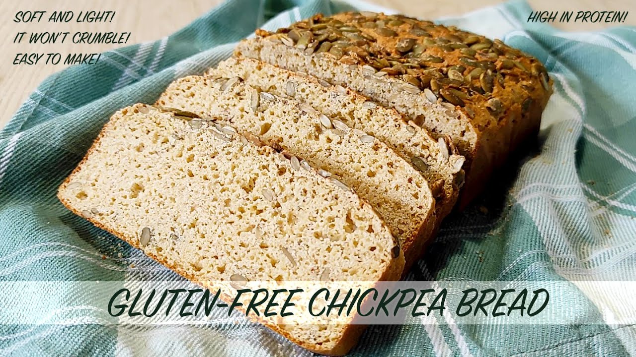 🌾🚫 GF_ EASY GLUTEN-FREE PROTEIN BREAD | Soft, light and stable | low carb chickpea bread
