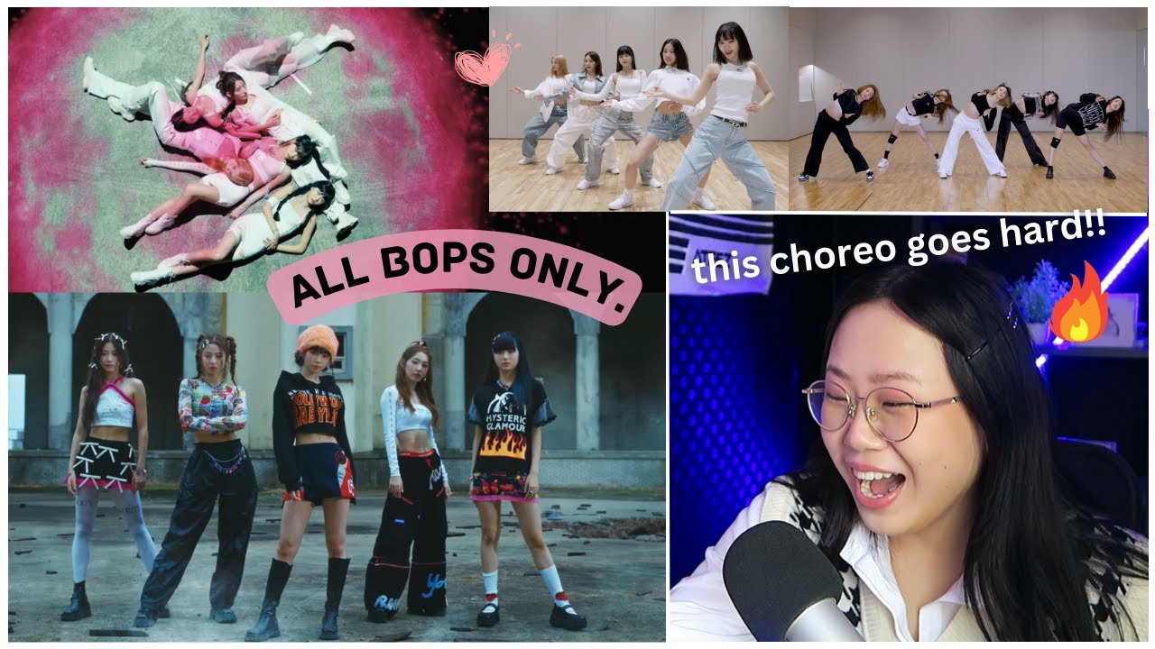 LE SSERAFIM (르세라핌) 'ANTIFRAGILE' MV, 'Impurities' MV + Dance Practices | REACTION ~ soo in sync!!🖤 ~