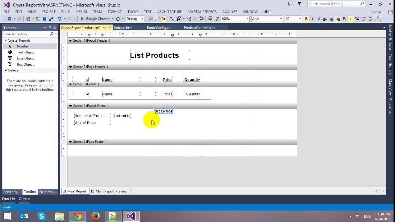 Crystal Reports in ASP.NET MVC and Entity Framework